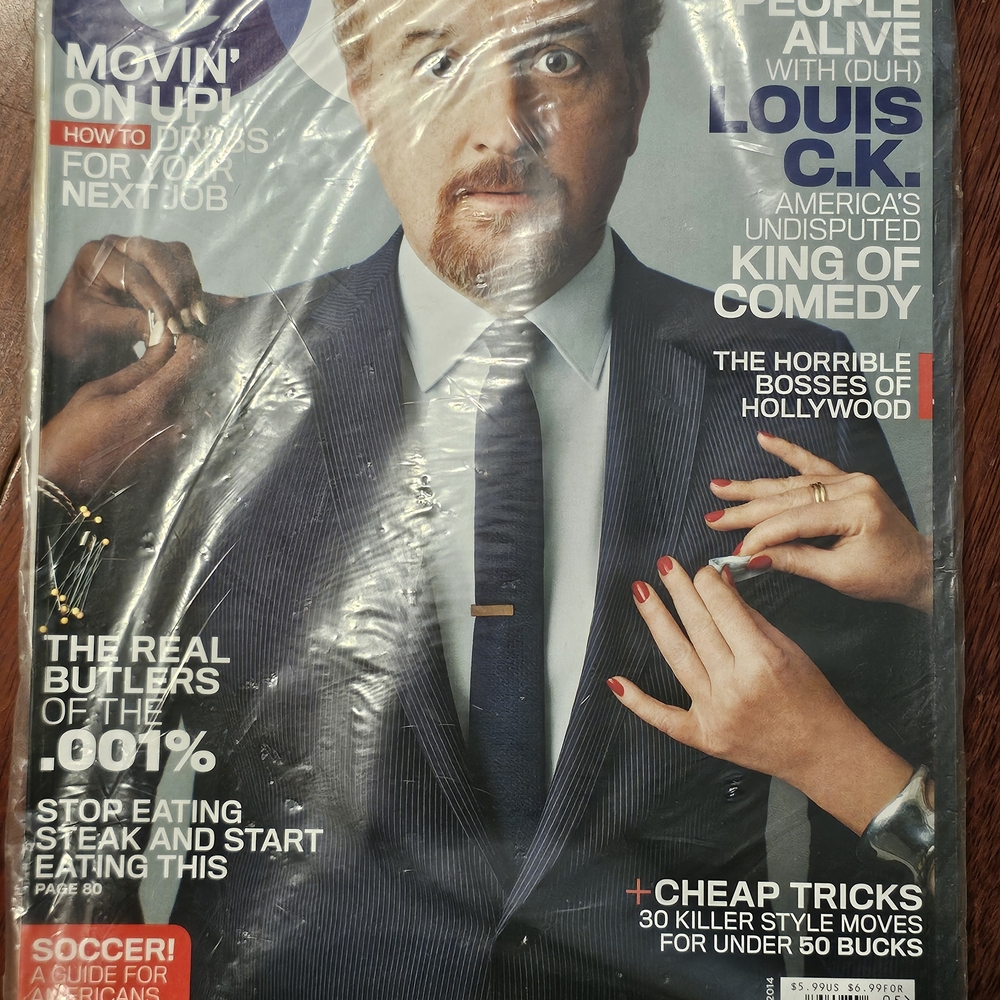 GQ MAGAZINE - LOUIS C.K. COVER - May 2014 (SEALED)